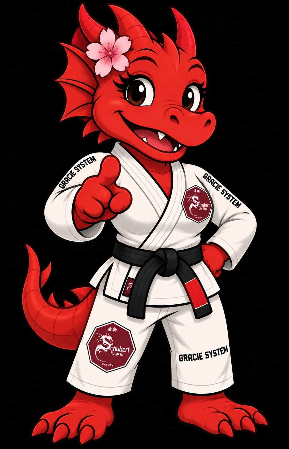 Ryūka, mascote do Jiu-Jitsu Infantil Schubert Jiu-Jitsu